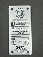 Francis Francis X1 24FA Name