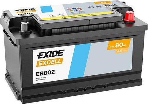 Exide eb802 excell 12v - exide, 80ah