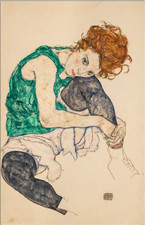 EGON SCHIELE SITZENDE FRAU MIT