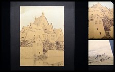 lavierte Federzeichnung