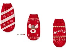 Hundepullover Wolters Strickpullover Santa/Rudi/Frosty Weihnachtspullover Mantel