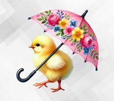 Aquarell Küken Ostern Wand