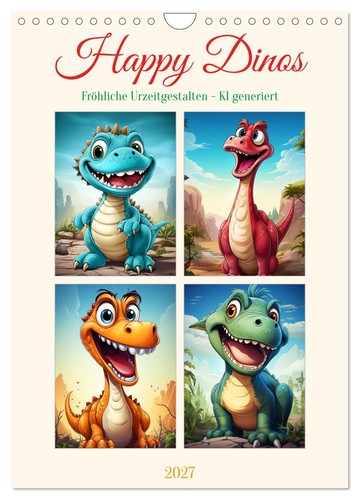 Happy dinos wandkalender 2027 - dinos, (wandkalender