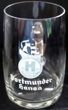 alter ganz dünner Glaskrug 0,5l Dortmunder Hansa Bier