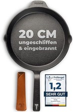 TECOR Gusseisenpfanne 20 cm – ungeschliffen, induktionstauglich & langlebig