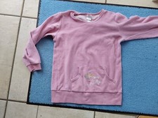 SCHIESSER SCHLAFANZUG Oberteil Schlafi Pyjama Gr 128 Frottee rosa weiß Lilifee