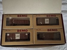 Bemo Spur H0m 7450 100 Gedeckter Güterwagen Set 4.-teilig in OVP3