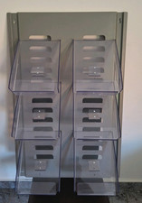 Prospekthalter 6 tlg. für Din A4 Prospeke, Wandhalterung gebraucht ca. 65 x 100 