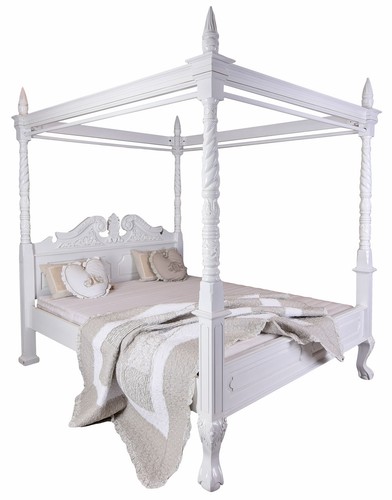 Himmelbett doppelbett shabby - himmelbett,