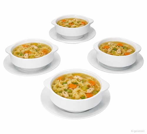 Stabil 4er set suppentasse - set,