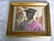 Vintage Tretchikoff handsignierter Druck Xhosa Chief 1957