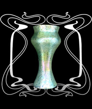 Joh. Loetz Witwe Grete Papillon PN I-7580 Antike Jugendstil Glasvase 20CM 1898