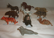 M.19/23 Q DDR VEB Plaho?/Marolin? Tiere-Konvolut 10 Stück Kunstoff Spielzeug