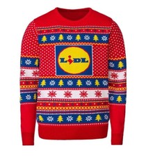 Lidl Weihnachtspullover Rot Damen Frauen Xmas Weihnachten Größe S-L Neu