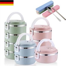 DHL Thermo Lunchbox 2-3-4 Schicht Edelstahl Brotdose Lebensmittelbehälter Retoo