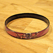 Designer Armreif MICHAELA FREY TEAM Emaille vergoldet Wien Vintage