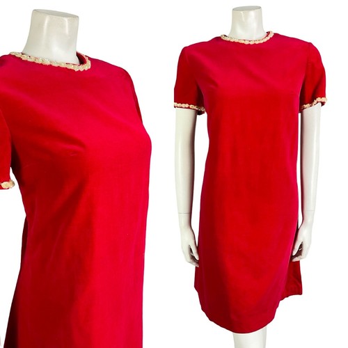 Vtg 60er 70er rot samt - *vtg,