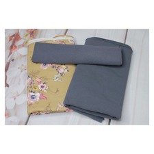 Stoffpaket - Sweat, French Terry - Kinderbekleidung - Blüten, Beige/ Grau - SPJ