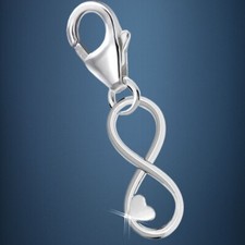 Herz Unendlichkeit Charm 925