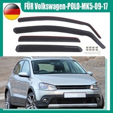 Windabweiser Regenabweiser 4-Tlg Schwarz Für VW Polo 2009 2010 2011 2012 - 2017