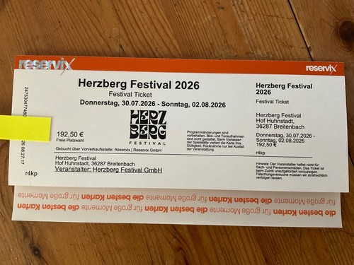 Ticket für herzberg festival - für,