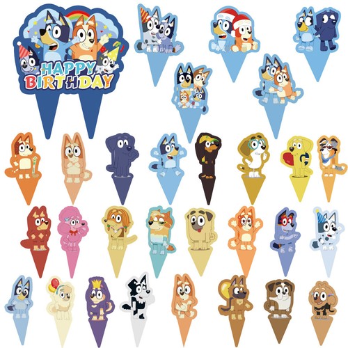 Bluey cake toppers papier - toppers,