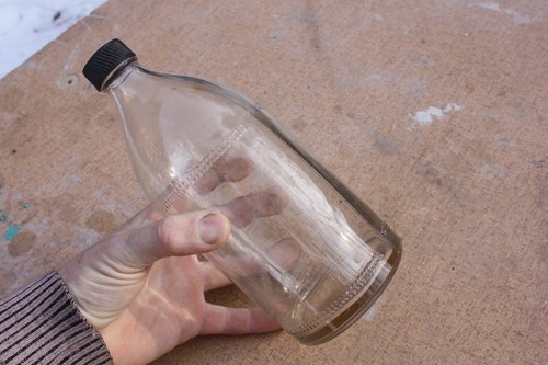 Alte chemikalienflasche - l,