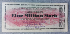 1 Million Mark, Gutschein, 1923, Letmather Eisengiesserei u. Maschinenfabrik Wes