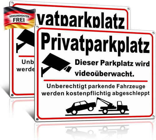 Parkverbotsschild aluminium - parkverbotsschild,