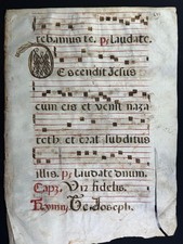 Antiphonar handschrift auf Pergament um 1500 