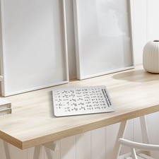 Metall Braille Lerntafel mit erhöhten Punkten Buchstaben Zahlen und Satzzeichen