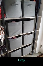 NEU Bücherregal Grey / Grau Holz + Metall