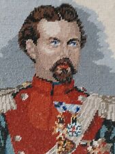 Gesticktes Bild,Handarbeit ,alte, KÖNIG ?LUDWIG 35×43,1990,Handmade