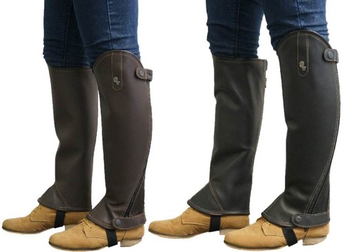 Qhp leder chaps reitchaps - leder-chaps,