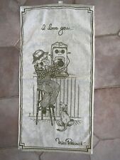 I love you, Frottee Handtuch Miss Petticoat 44 x 90 cm, 80er Jahre 
