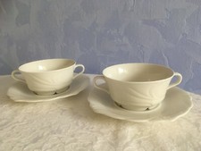 2 Stück Suppentasse mit Untere, Königlich Tettau, Etoiles - NEU