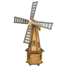 Garten Windmühle aus Holz W72 170 cm handgefertigt dekorativ massiv