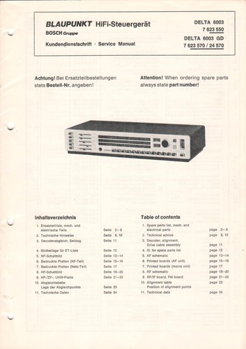 Blaupunkt delta 6003 - blaupunkt,