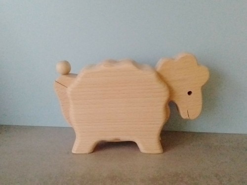 Spardose holz schaf - spardose,