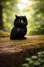 3D-gedruckte Schwarze Eule –