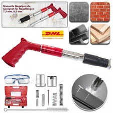 Manuelle Hochdruck Nagelpistole Heimwerker Zementwand mit Aufbewahrungskoffer DE
