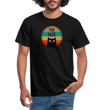 FCK NZS Katze Gegen Rechts Politik Männer T-Shirt
