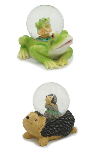 Glitzerkugel frosch igel - 1,