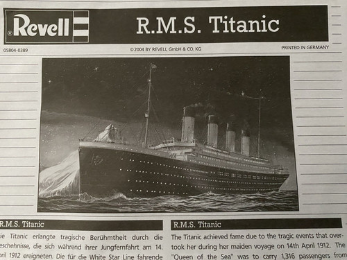 Revell 05804 s titanic - revell, r.m.s