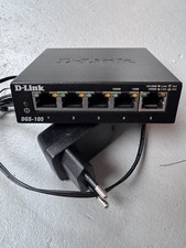 D-Link DGS-105 5-Port Gigabit Switch Metallgehäuse, Netzteil
