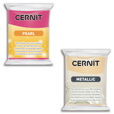 Cernit Metallic / Pearl Polymer-Modelliermasse 56g-Block