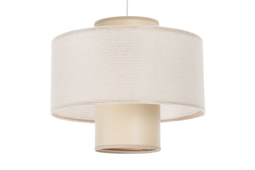 Pendelleuchte stoff cremebeige - pendelleuchte,