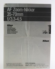 Bedienungsanleitung Nikon AF