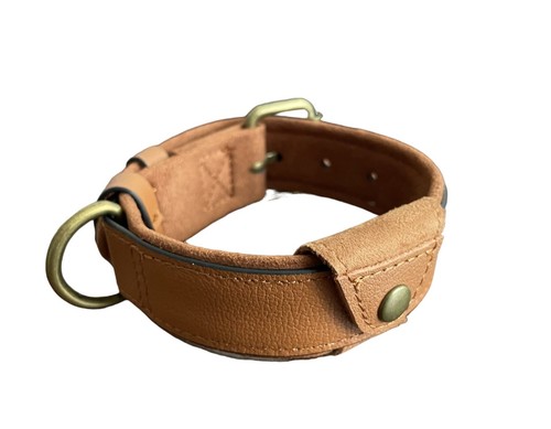 Hundehalsband echtleder braun - echtleder,