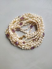 Keshi Perlenkette + Amethysten EDEL